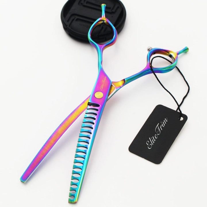 7" Nebula Thinning Scissors (Shears) Left - Handed - Dog Grooming Scissors - EliteTrim