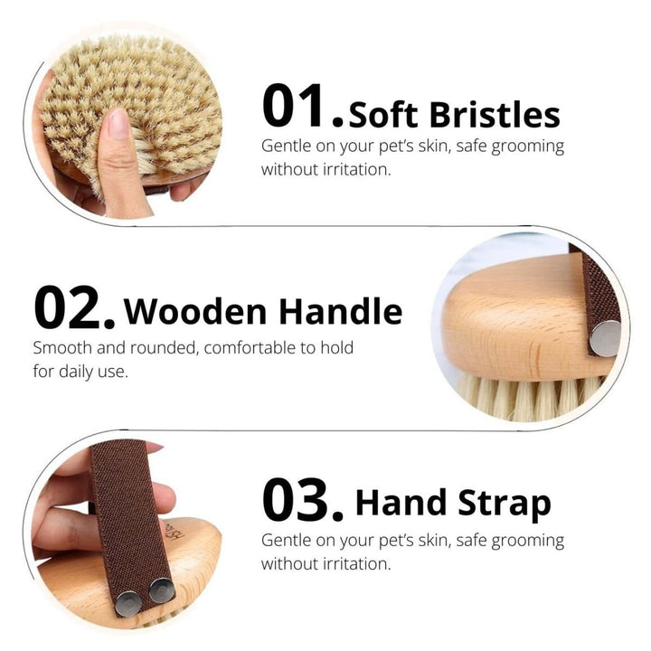OakShine™ Bristle Brush - Dog Brush - EliteTrim Grooming