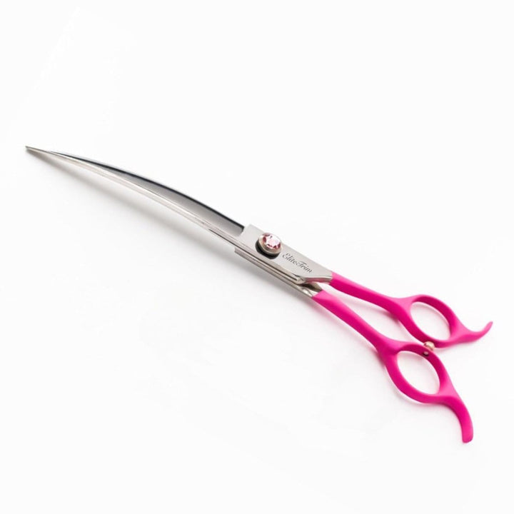 6.5"/ 7" Pinkaura 440C Curved Grooming Shears for Dogs Lefty Friendly - Dog Grooming Scissors - EliteTrim