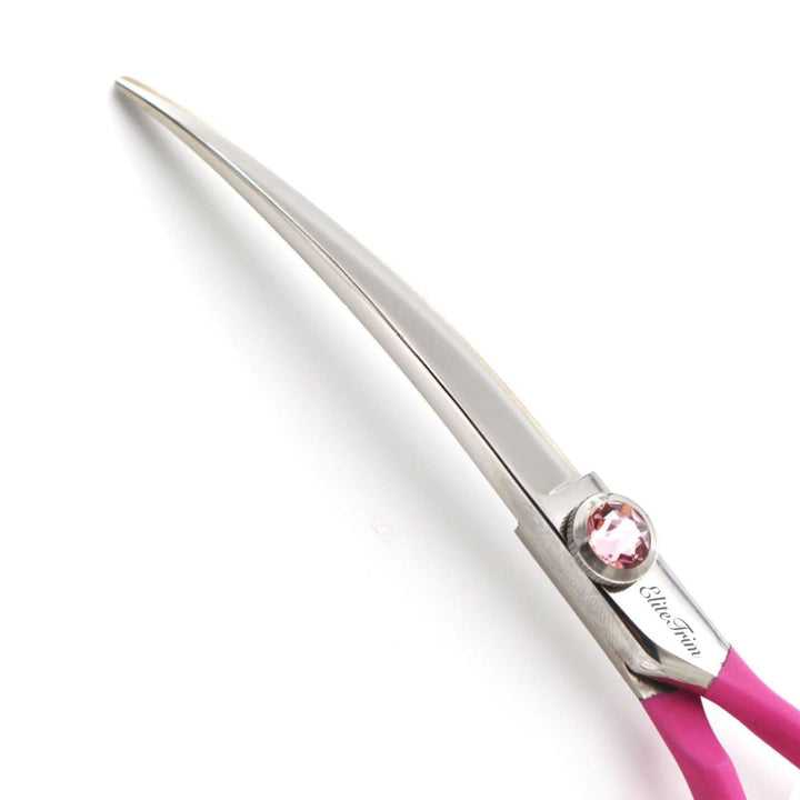 6.5"/ 7" Pinkaura 440C Curved Grooming Shears for Dogs Lefty Friendly - Dog Grooming Scissors - EliteTrim