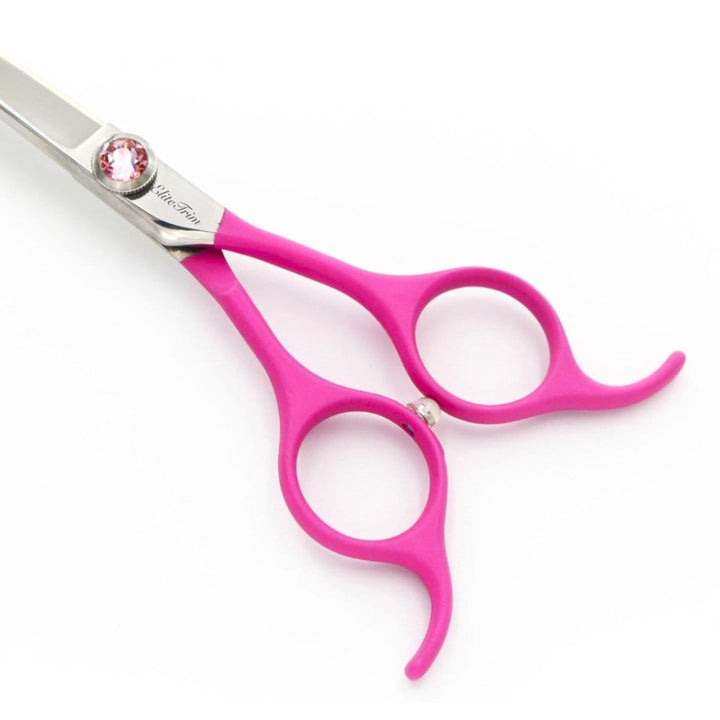 6.5"/ 7" Pinkaura 440C Curved Grooming Shears for Dogs Lefty Friendly - Dog Grooming Scissors - EliteTrim