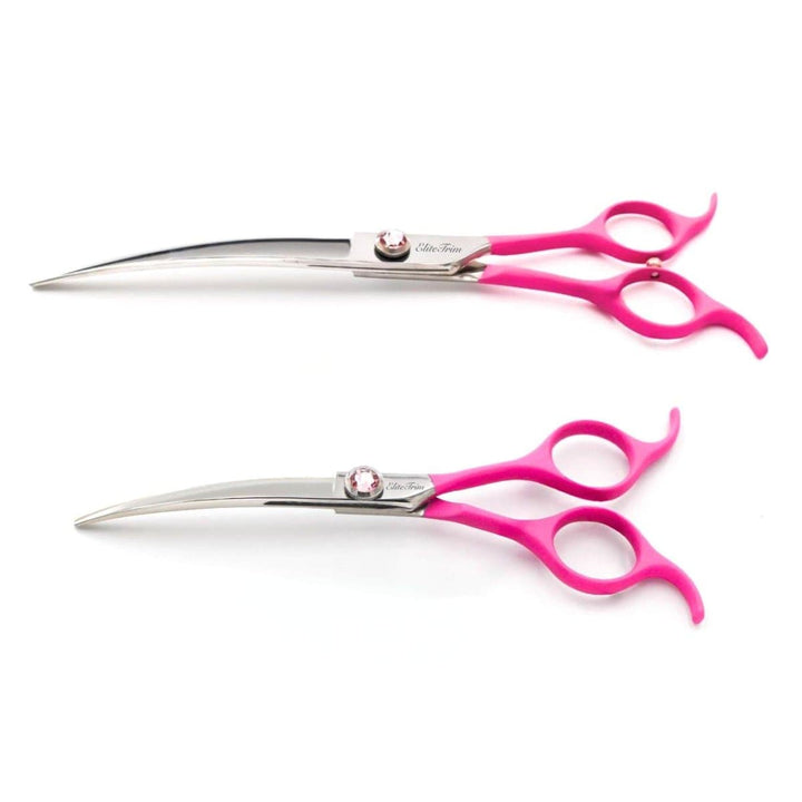 Pinkaura™ | 6.5"/ 7.0" Curved Shears - Dog Grooming Scissors - EliteTrim Grooming