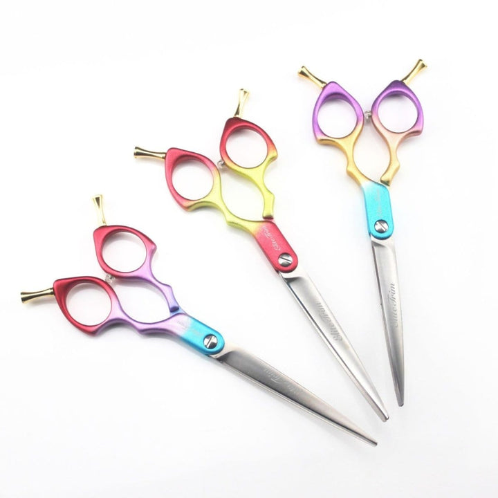 6.5" RainbowX Curved Dog Grooming Shears - Dog Grooming Scissors - EliteTrim
