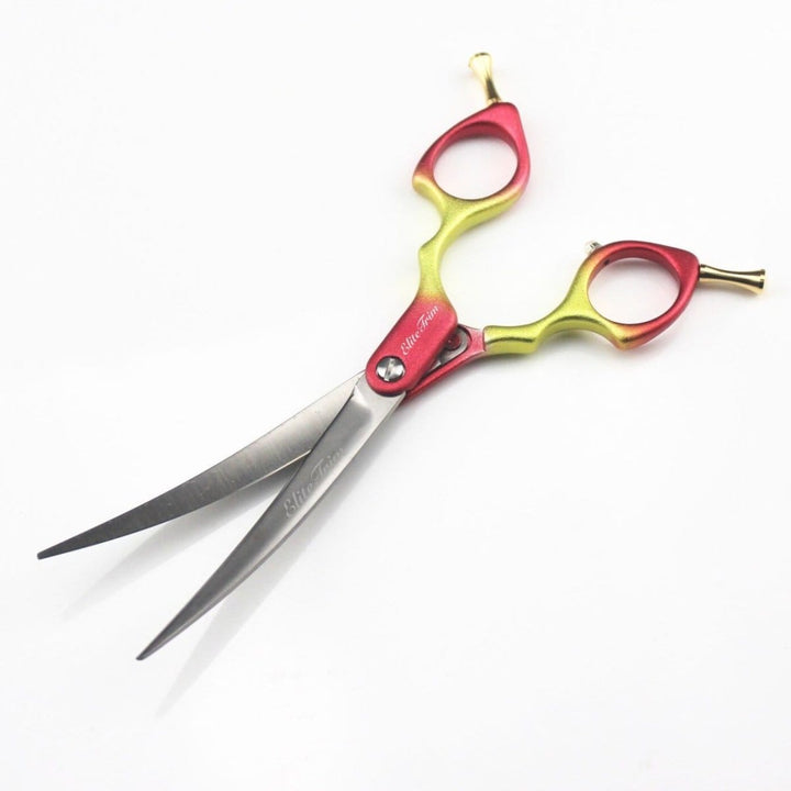 6.5" RainbowX Curved Dog Grooming Shears - Dog Grooming Scissors - EliteTrim