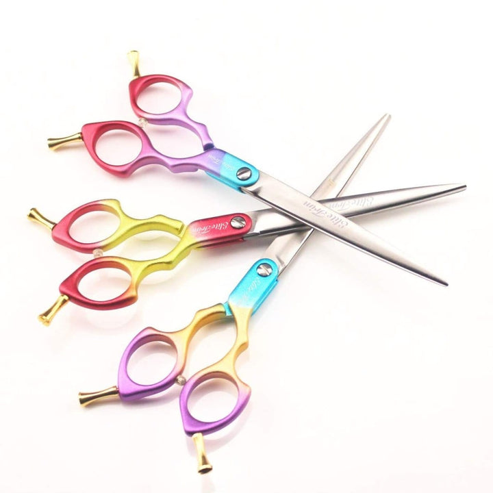 7.5" RainbowX Straight Dog Grooming Shears - Dog Grooming Scissors - EliteTrim