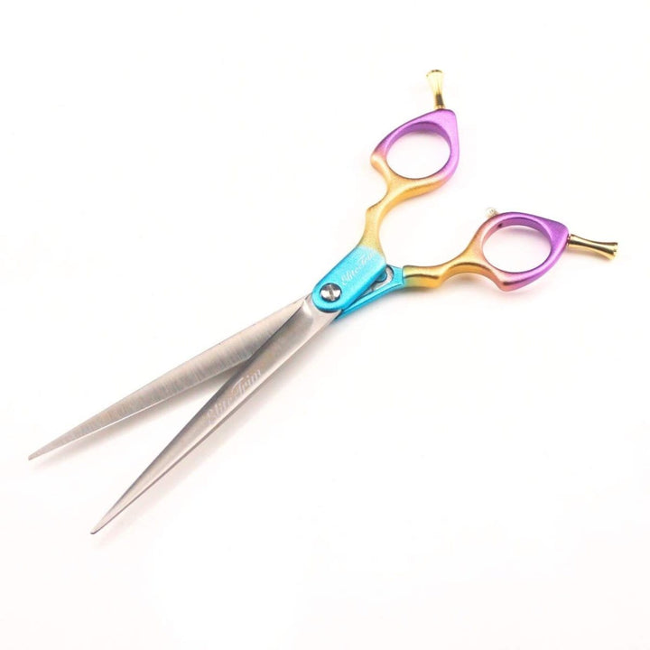 7.5" RainbowX Straight Dog Grooming Shears - Dog Grooming Scissors - EliteTrim