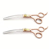 Rose Gold Elite™ | 7.0“ Curved Shears - Dog Grooming Scissors - EliteTrim Grooming