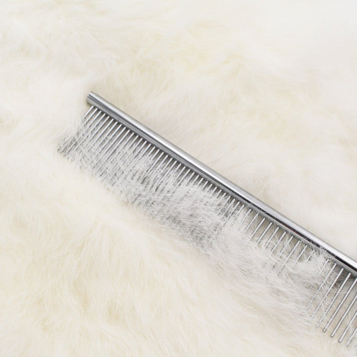 7.5" Dog Grooming Comb – Japanese Stainless Steel, Straight & Curved Options - Dog Comb - EliteTrim