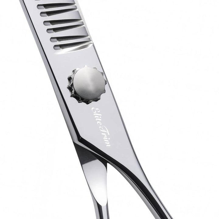 The Sculptor™ | 7.0″ Curved Blender (Chunker) - Dog Grooming Scissors - EliteTrim Grooming