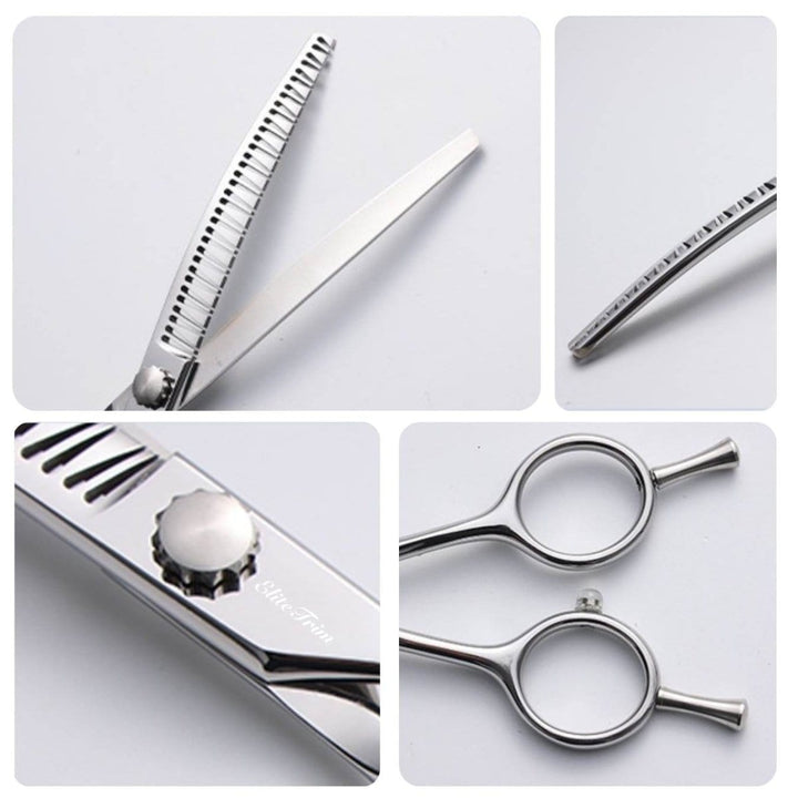 The Sculptor™ | 7.0″ Curved Blender (Chunker) - Dog Grooming Scissors - EliteTrim Grooming