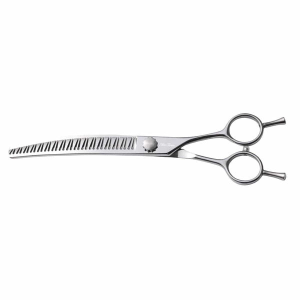 The Sculptor™ | 7.0″ Curved Blender (Chunker) - Dog Grooming Scissors - EliteTrim Grooming