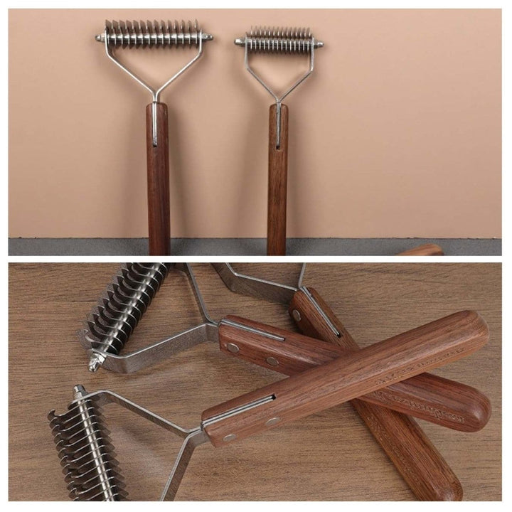 TimberGroom™ Walnut Dematting Brush - Dog Brush - EliteTrim Grooming
