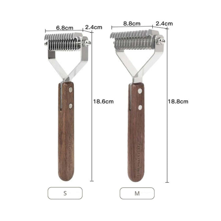 TimberGroom™ Walnut Dematting Brush - Dog Brush - EliteTrim Grooming