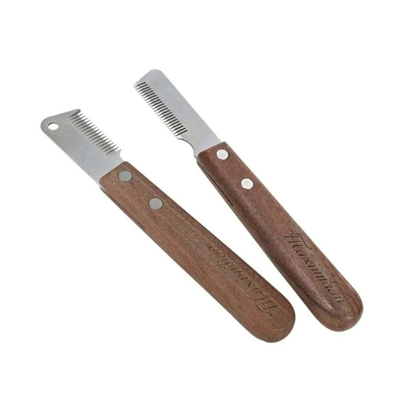 Walnut Dog Stripping Knife - Dog Brush - EliteTrim Grooming