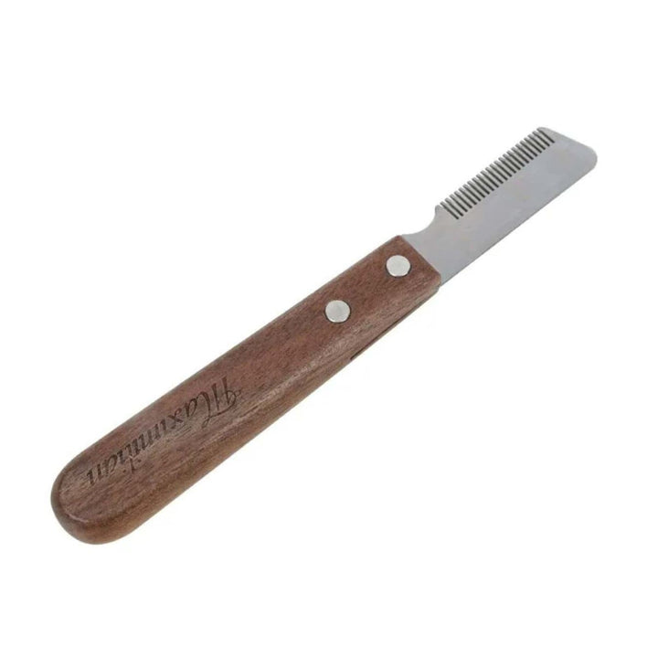 Walnut Dog Stripping Knife - Dog Brush - EliteTrim Grooming
