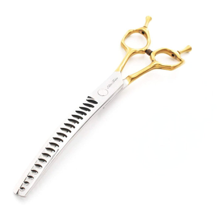 Double - Tail™ | 7.0" Curved Blender (Chunker) - Dog Grooming Scissors - EliteTrim Grooming