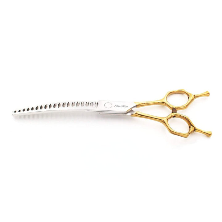 Double - Tail™ | 7.0" Curved Blender (Chunker) - Dog Grooming Scissors - EliteTrim Grooming