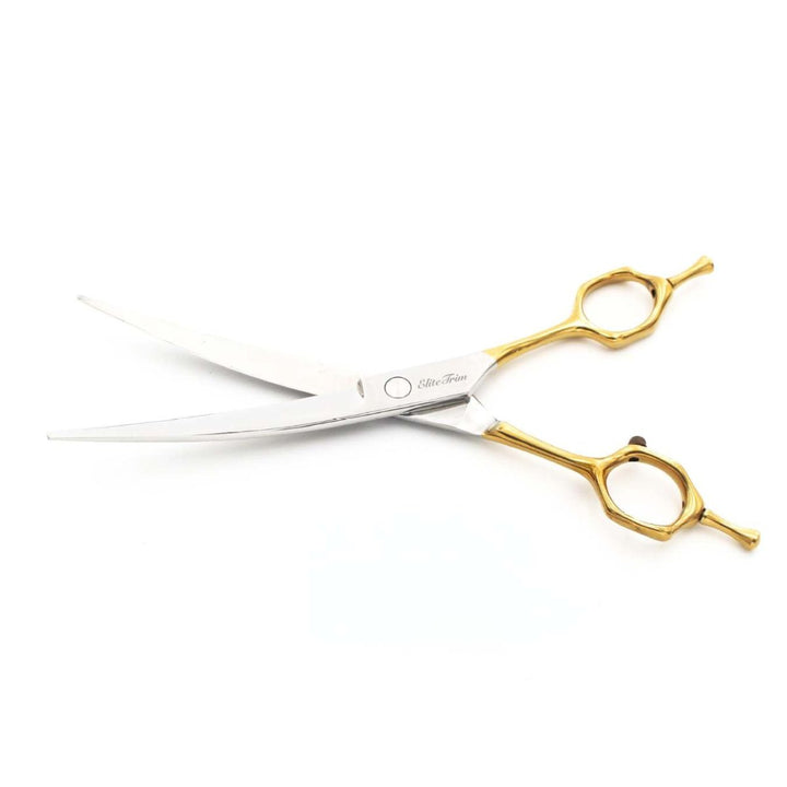 Double - Tail™ | 7.0" Curved Shears - Dog Grooming Scissors - EliteTrim Grooming