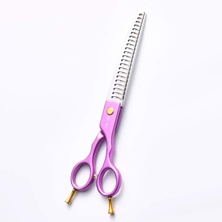 ElitePop™ | 7.25″ Curved Blender (Chunker) - Dog Grooming Scissors - EliteTrim Grooming