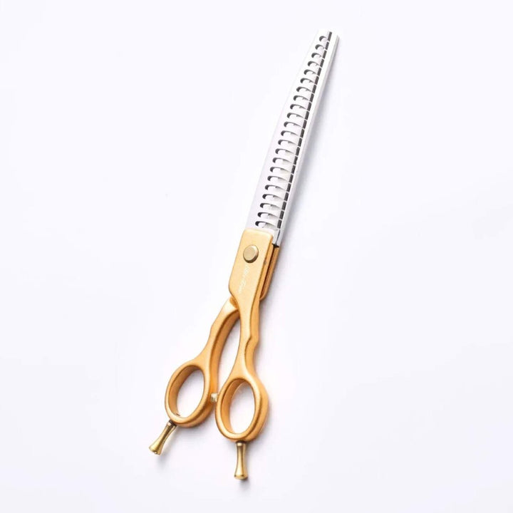 ElitePop™ | 7.25″ Curved Blender (Chunker) - Dog Grooming Scissors - EliteTrim Grooming