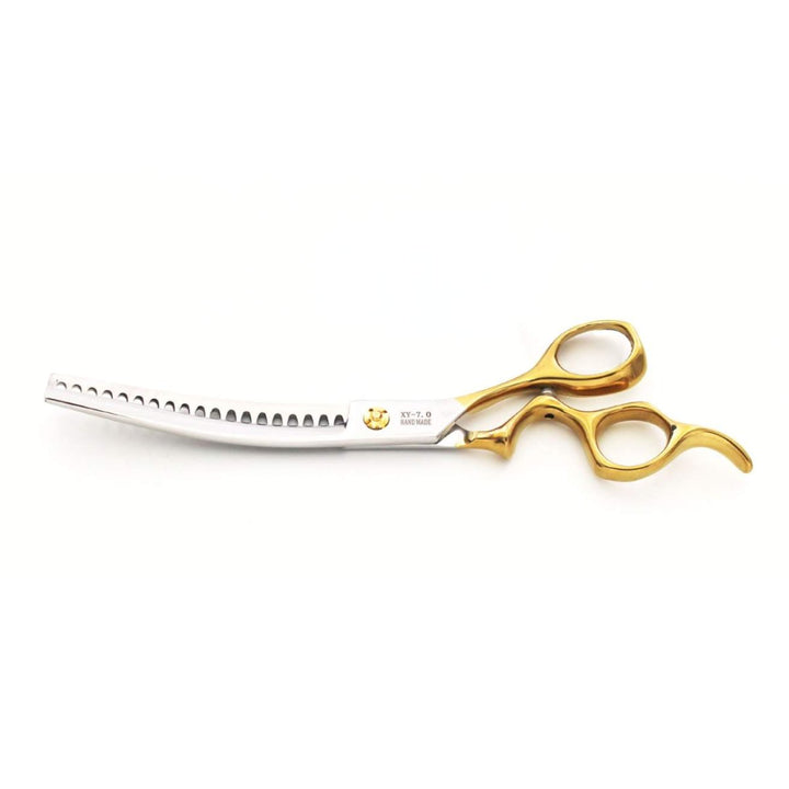 ErgoFlow™ | 7.0" Curved Blender (Chunker) - Dog Grooming Scissors - EliteTrim Grooming