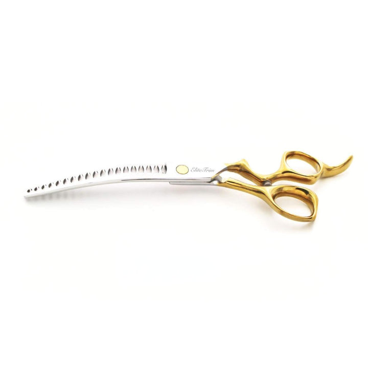 ErgoFlow™ | 7.0" Curved Blender (Chunker) - Dog Grooming Scissors - EliteTrim Grooming