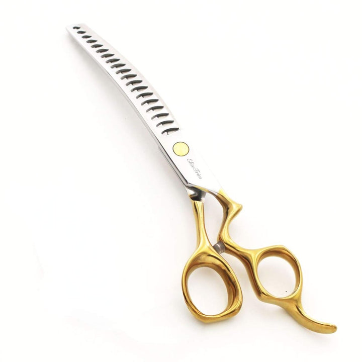 ErgoFlow™ | 7.0" Curved Blender (Chunker) - Dog Grooming Scissors - EliteTrim Grooming