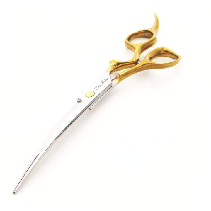 ErgoFlow™ | 7.0" Curved Shears - Dog Grooming Scissors - EliteTrim Grooming