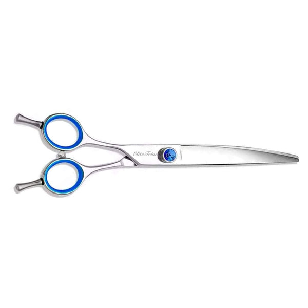 Gemstone Pro™ | 7.0″ Curved Shears | Left - Handed - Dog Grooming Scissors - EliteTrim Grooming