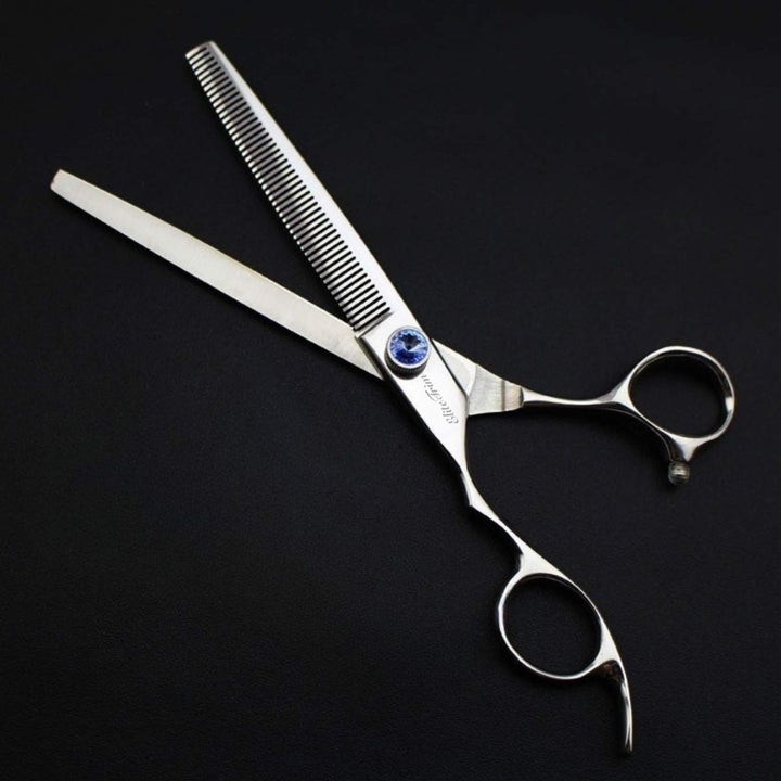 Gemstone Pro™ | 7.0″ Thinning Shears | Left - Handed - Dog Grooming Scissors - EliteTrim Grooming