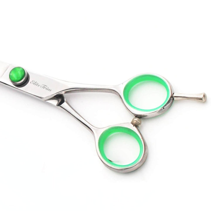 Green‑Gem™ | 7.0" Curved Shears - Dog Grooming Scissors - EliteTrim Grooming