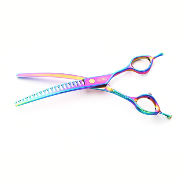 Nebula™ | 7.0" Curved Blender (Chunker) - Dog Grooming Scissors - EliteTrim Grooming