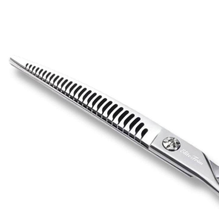 The Magician™ | 7.0″ Curved Blender (Chunker) - Dog Grooming Scissors - EliteTrim Grooming