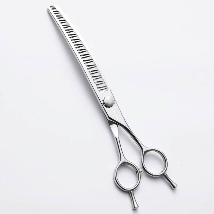 The Sculptor™ | 7.0″ Curved Blender (Chunker) - Dog Grooming Scissors - EliteTrim Grooming